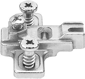 MODUL szerelőtalp, kereszt (14/32 mm), 3  mm, cink, előszerelt eurocsavarral, MÁ: