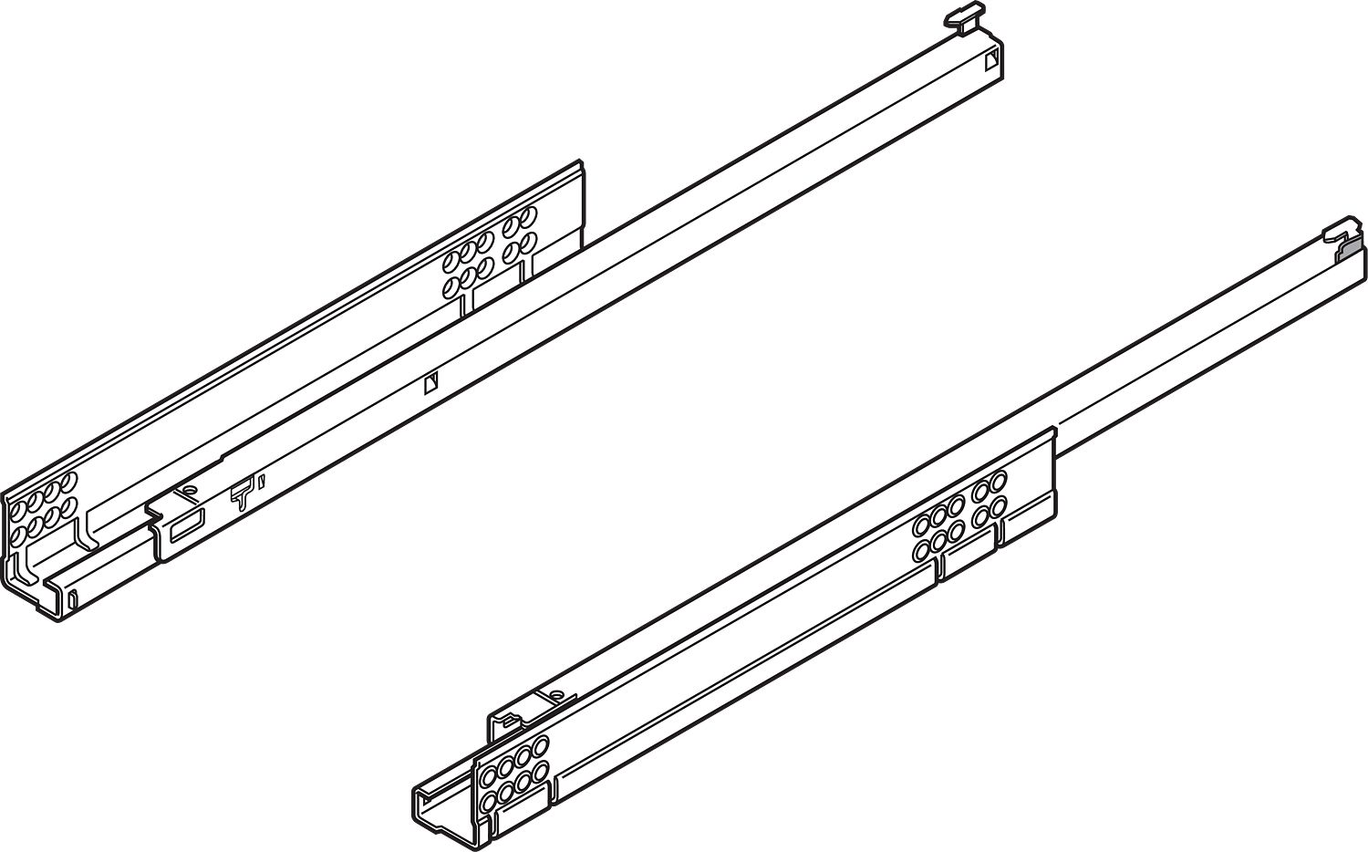 TANDEM BLUMOTION részleges kihúzás, 30 k g, NH=400 mm, kuplunggal szerelendő, bal