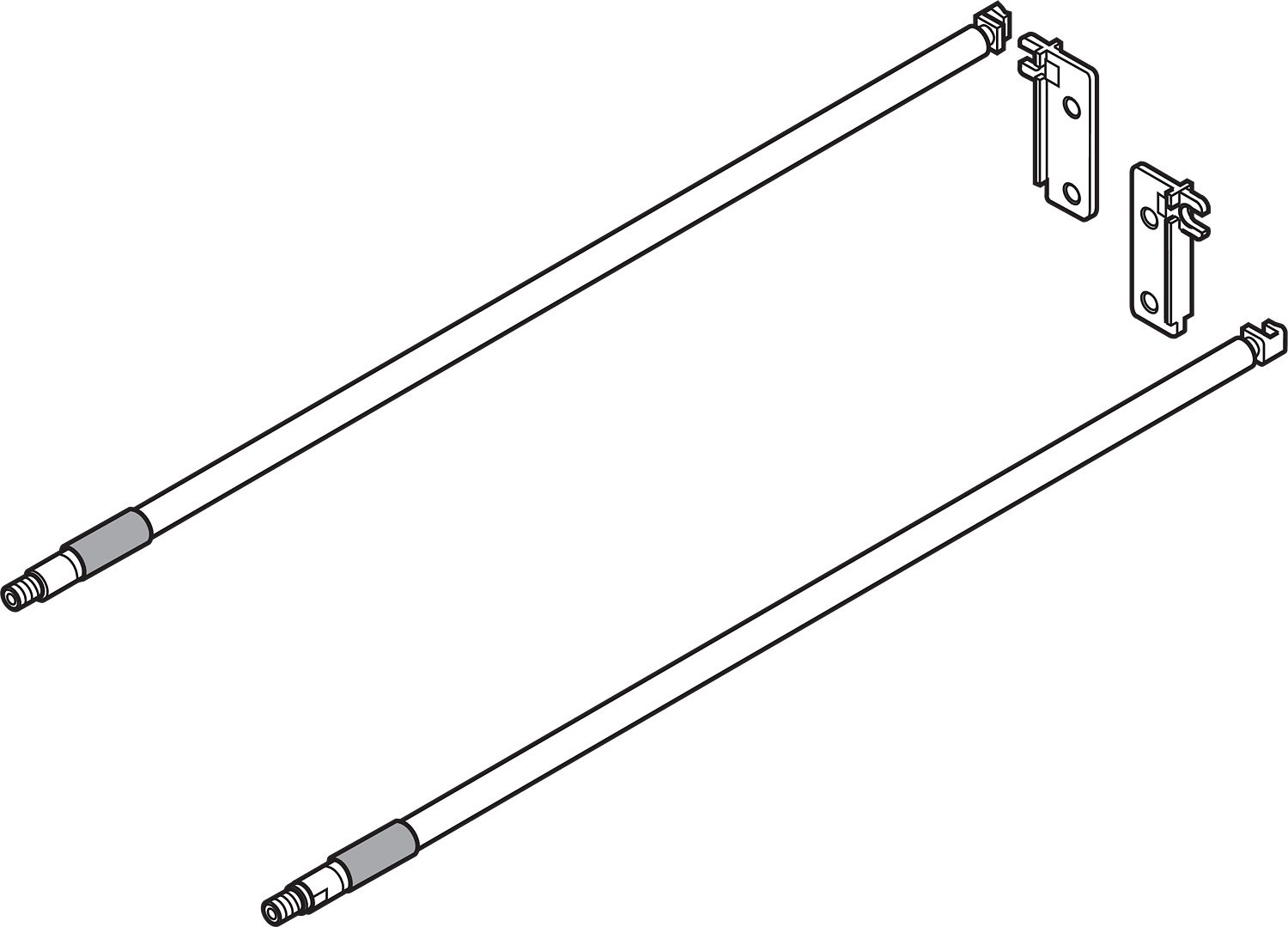 MOVENTO/TANDEM hosszanti korlát, NH=450 mm