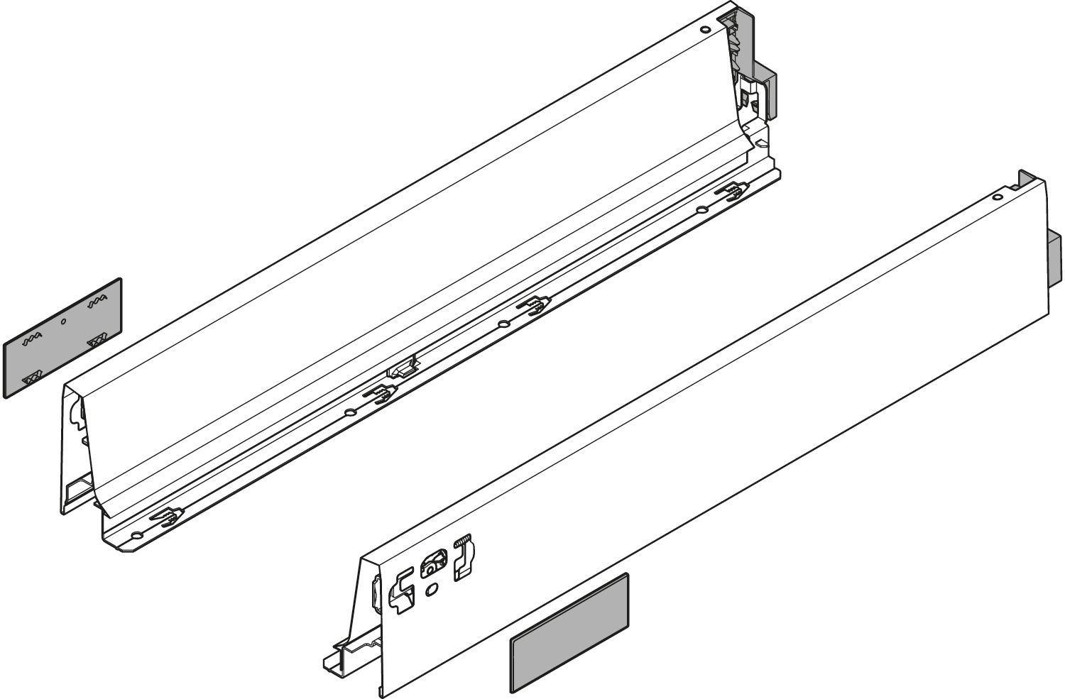 TANDEMBOX káva, magassága M (83 mm), NH= 300 mm, jobb+bal, a TANDEMBOX intivo/ant