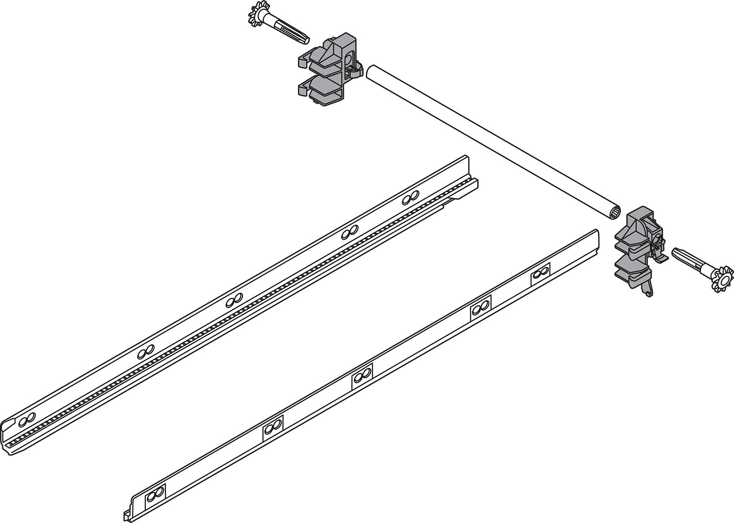 TANDEMBOX oldalstabilizátor (felfelé beé píthető), NH=650 mm, KSZ=1200 mm, teljes