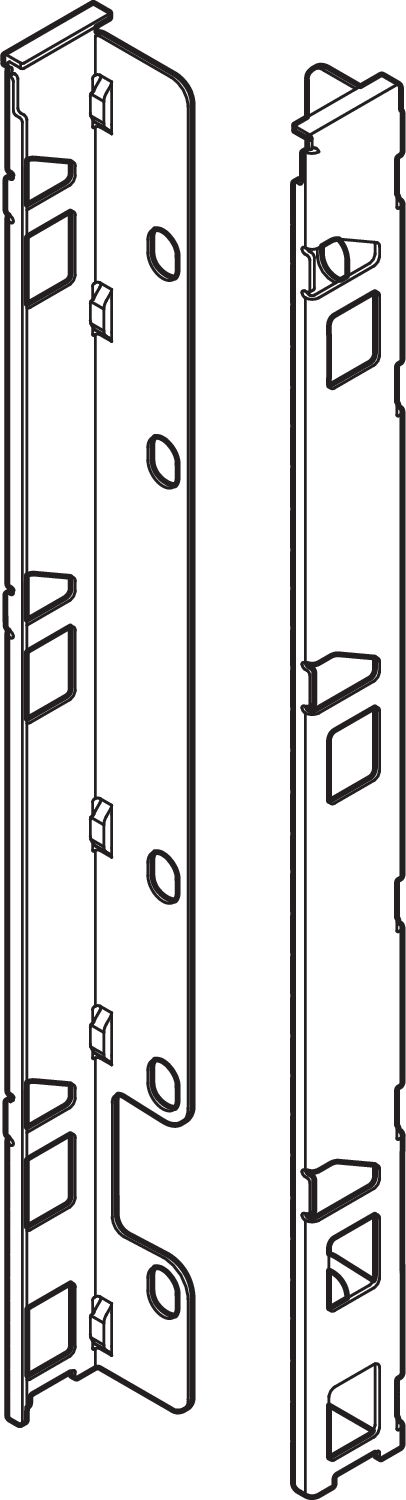 LEGRABOX fa hátfal rögzítő, magassága F (257 mm), jobb+bal