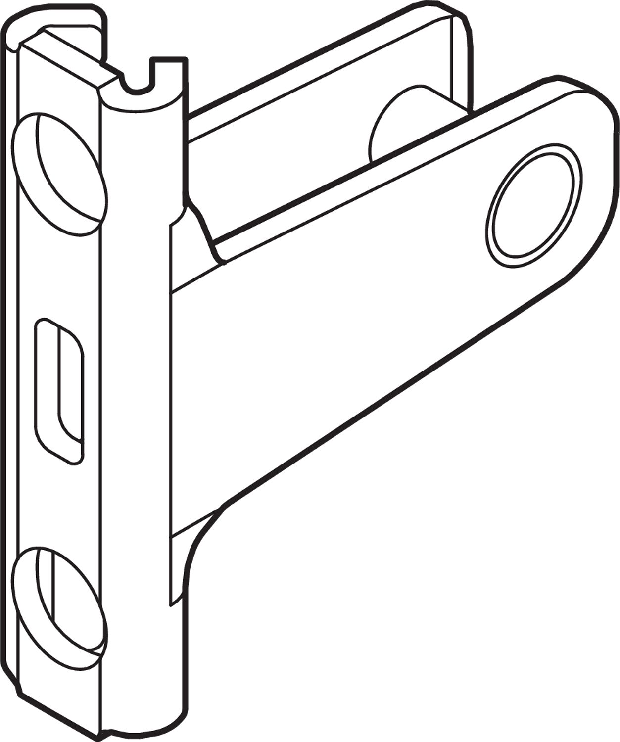 LEGRABOX Előlaprögzítő, magasság N, Csav arok, szimmetrikus
