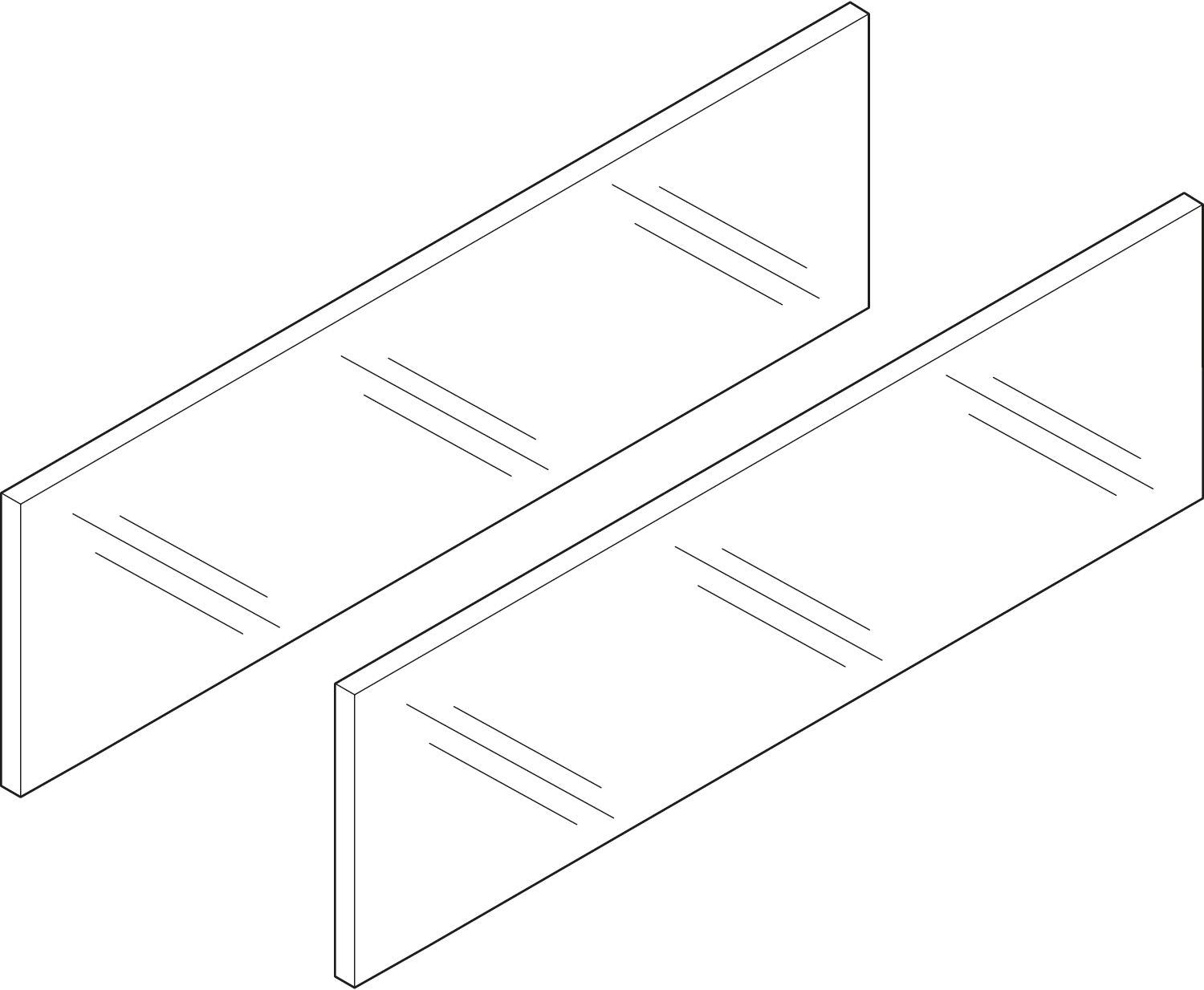 LEGRABOX fiókoldal magasító elem - oldal , magasság 138 mm, NH=650 mm, üveg átlát