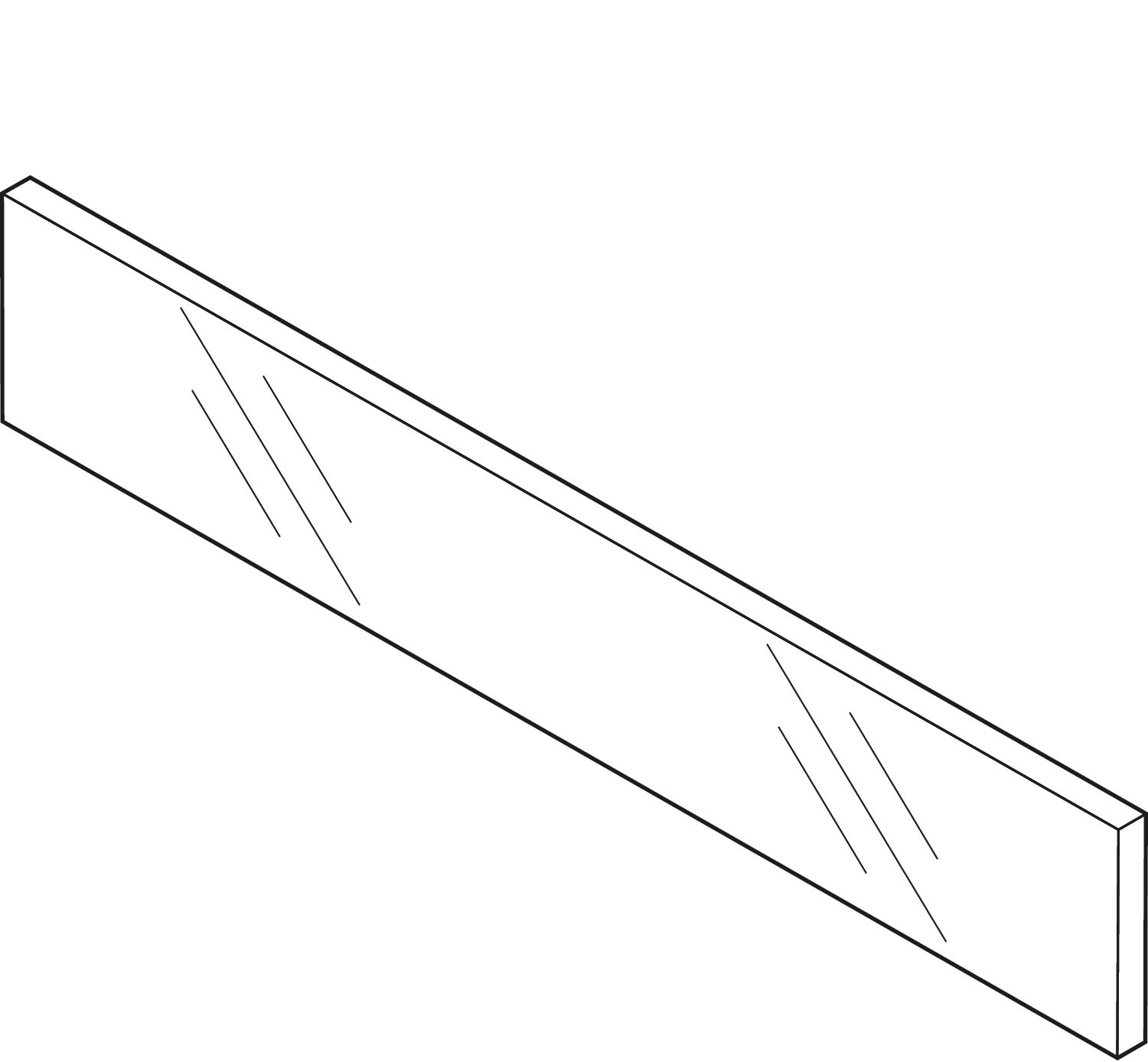 LEGRABOX fiókoldal magasító elem - elöl,  magasság 70 mm, KSZ=1200 mm (18/19 mm),