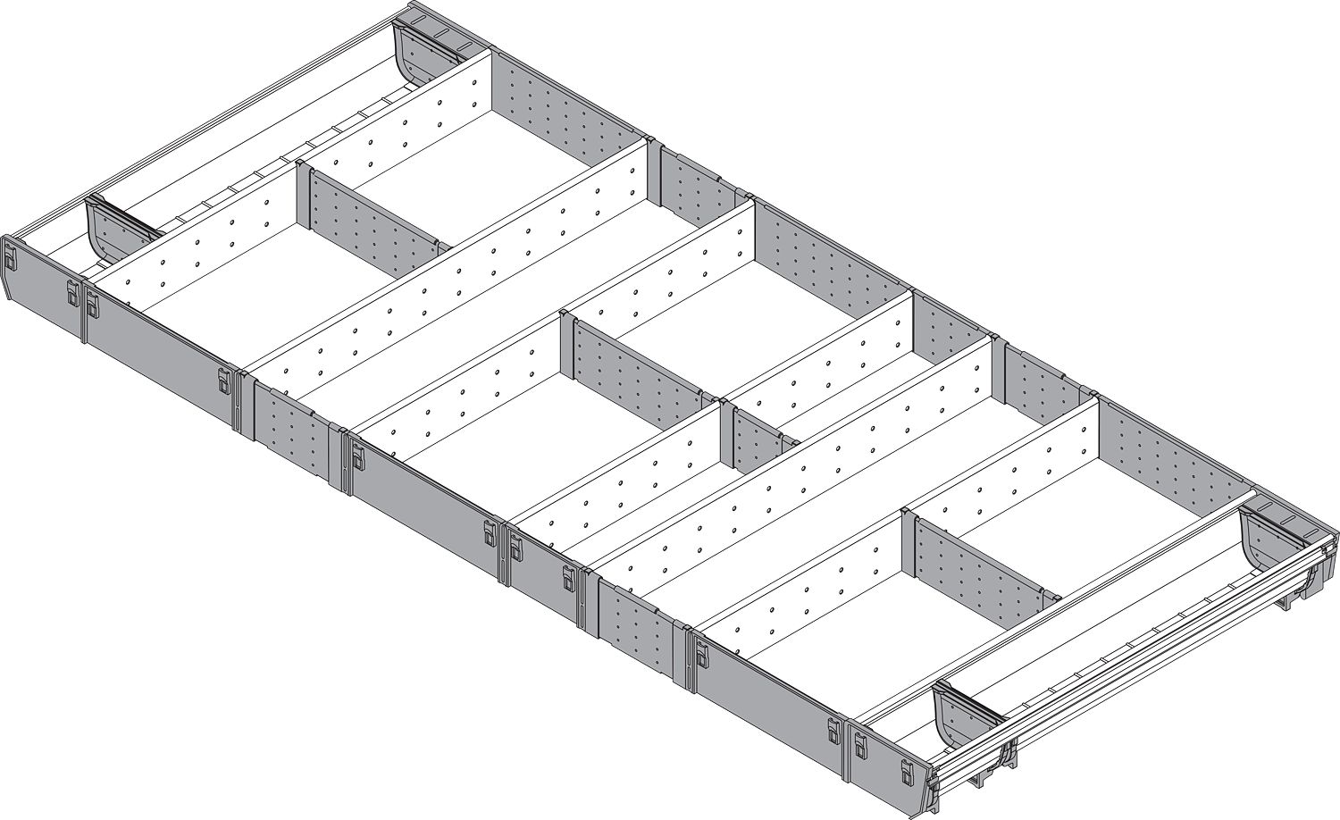 ORGA-LINE kombi-szet (teljes kitöltésű),  TANDEMBOX fiókhoz, NH=500 mm, KSZ=1200
