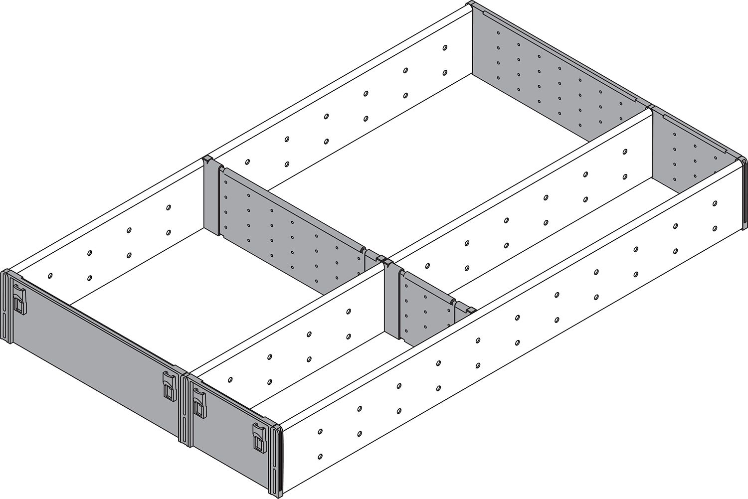ORGA-LINE fiókosztó-szett (részleges kit öltésű), TANDEMBOX fiókhoz, NH=500 mm, s