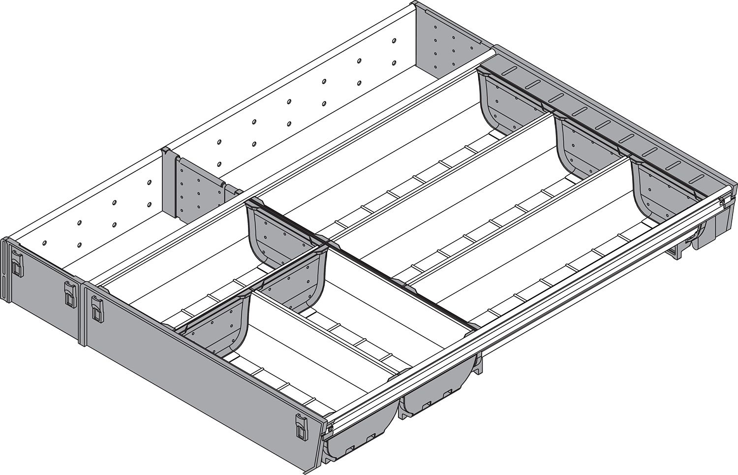 ORGA-LINE kombi-szet (részleges kitöltés ű), TANDEMBOX fiókhoz, NH=500 mm, széles