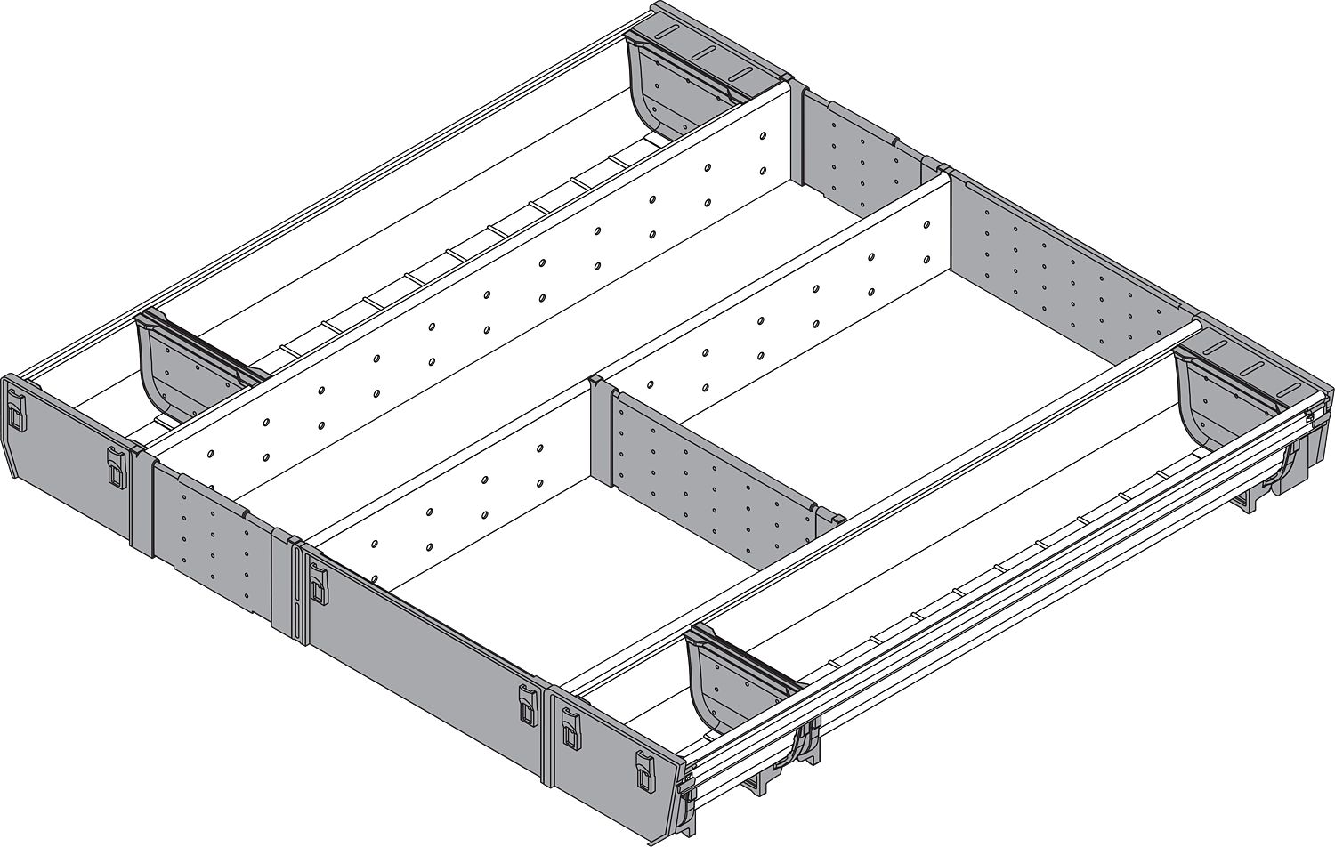 ORGA-LINE kombi-szet (teljes kitöltésű),  TANDEMBOX fiókhoz, NH=500 mm, KSZ=600 m