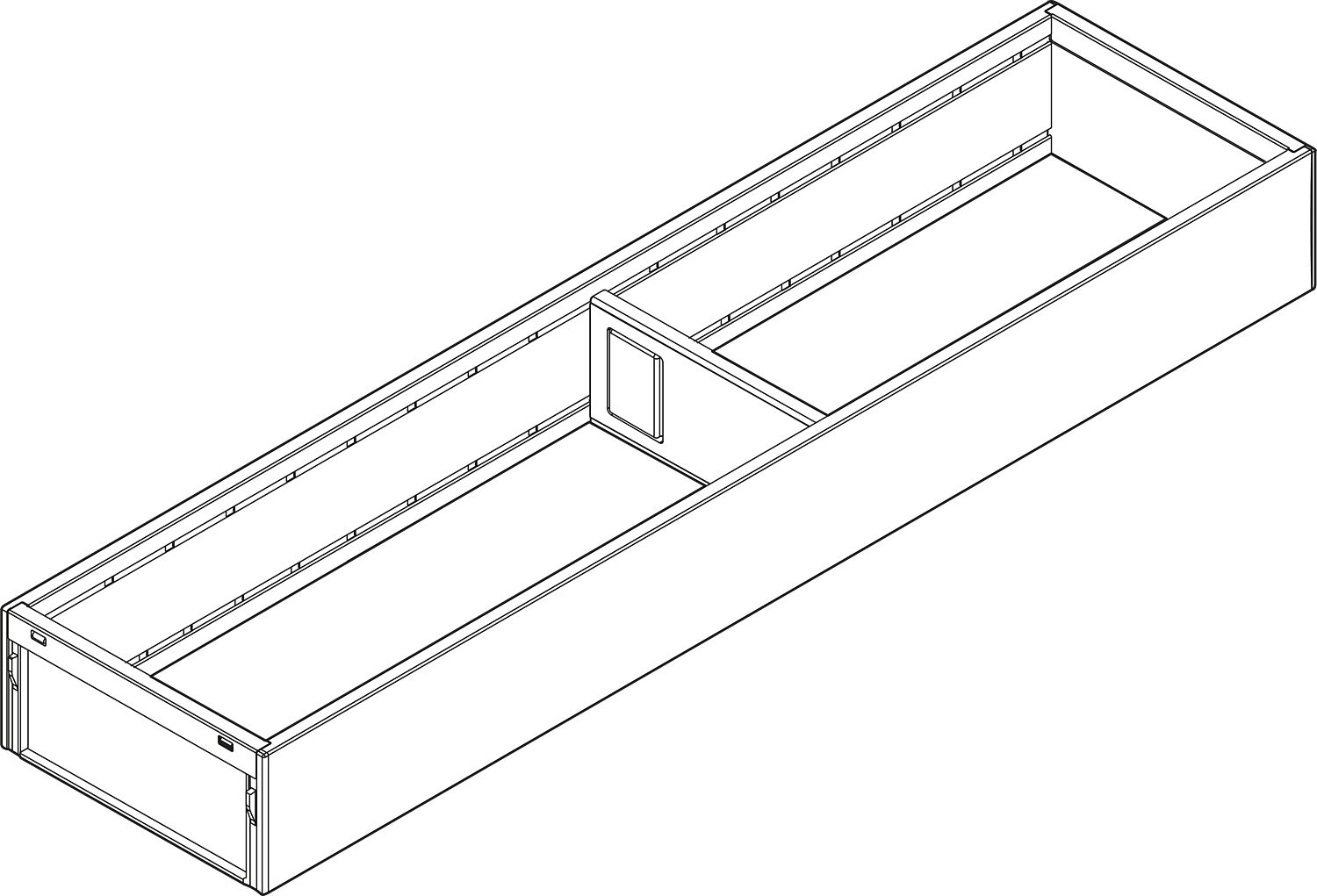 AMBIA-LINE Keret a LEGRABOX Fa Fiók, Acé l, NH=450 mm, Szélesség=100 mm