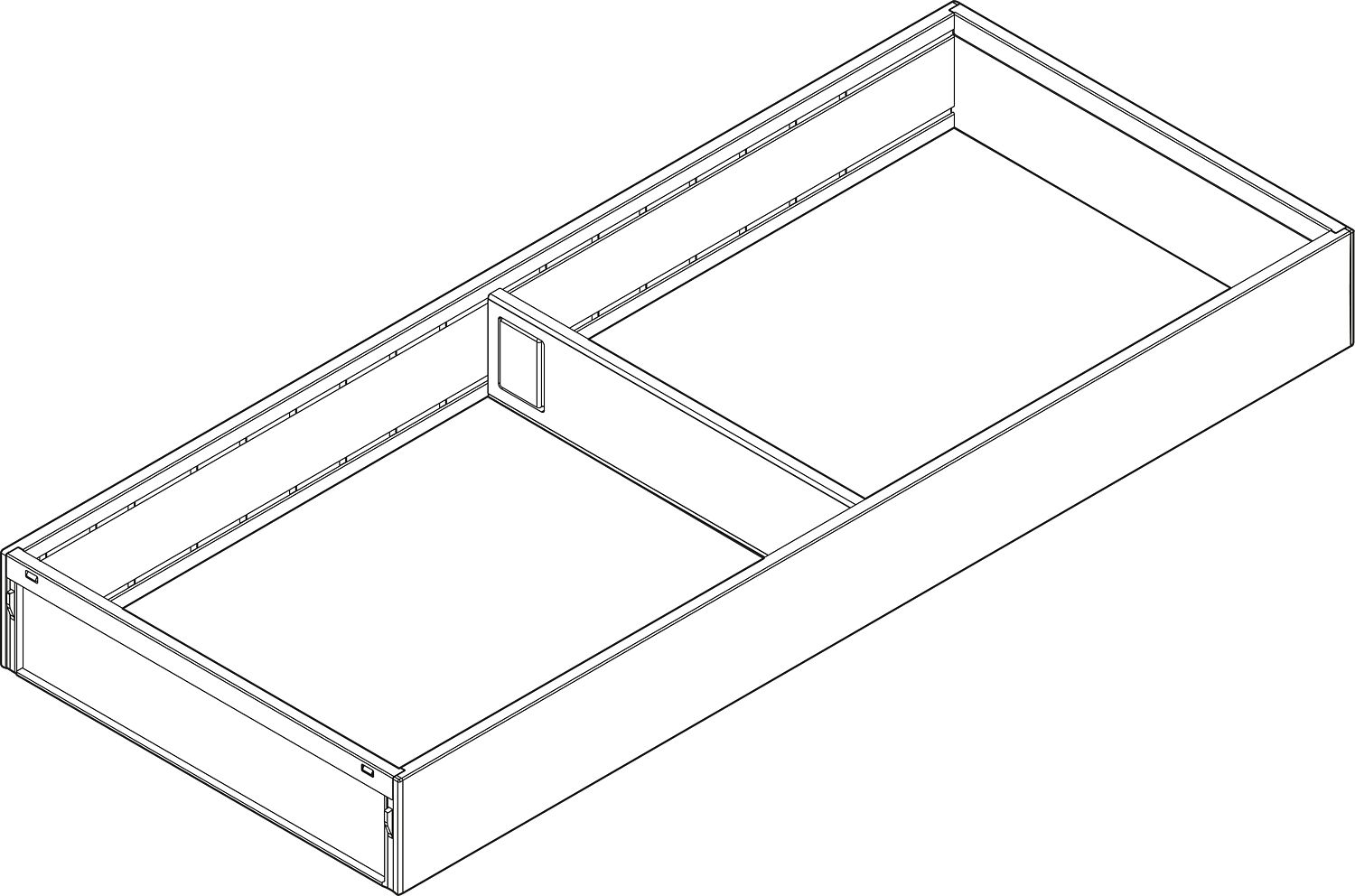 AMBIA-LINE Keret a LEGRABOX Fa Fiók, Acé l, NH=450 mm, Szélesség=200 mm