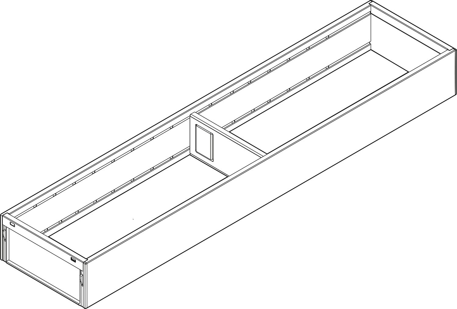 AMBIA-LINE Keret a LEGRABOX Fa Fiók, Acé l, NH=500 mm, Szélesség=100 mm