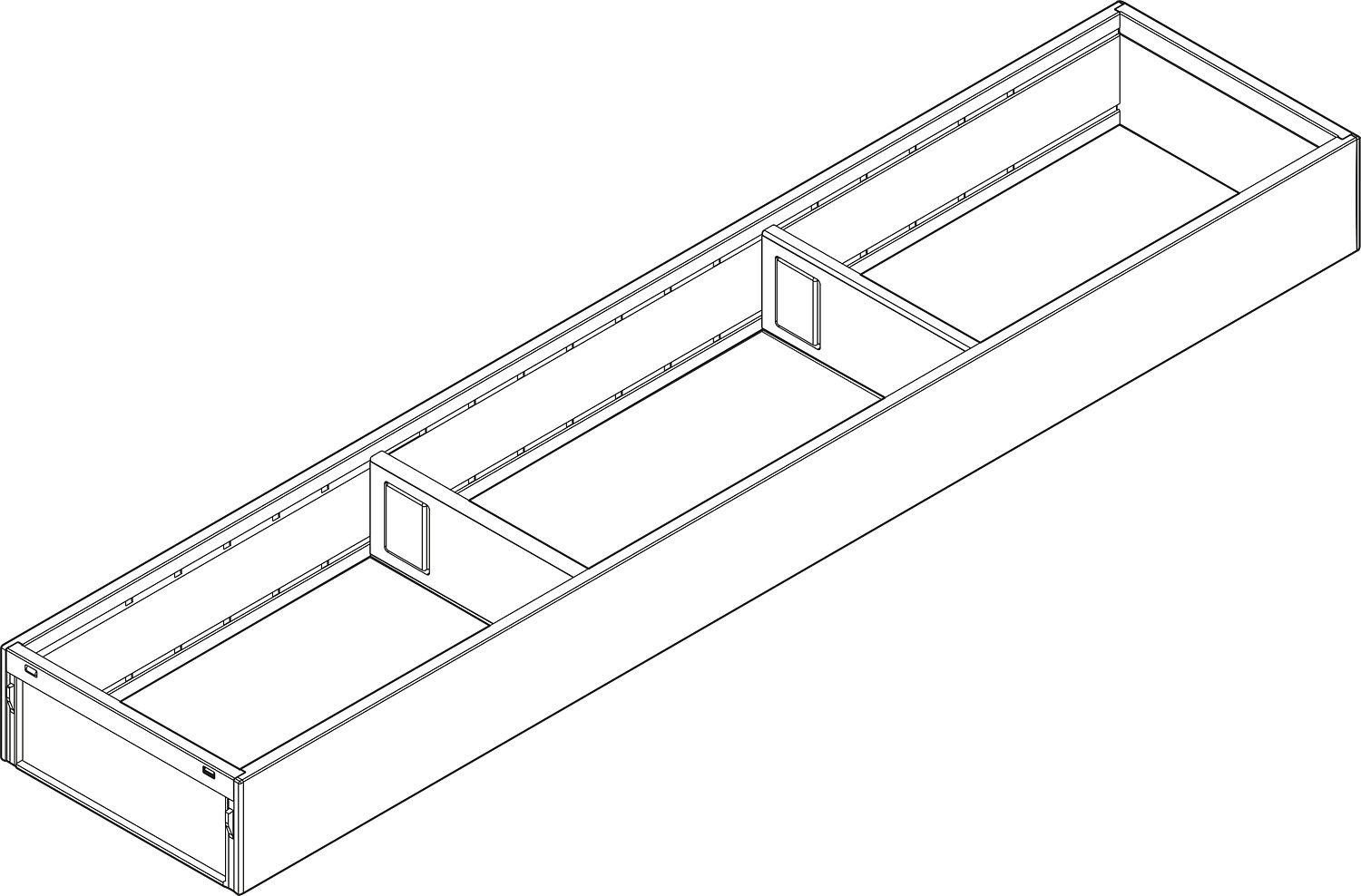 AMBIA-LINE Keret a LEGRABOX Fa Fiók, Acé l, NH=600 mm, Szélesség=100 mm