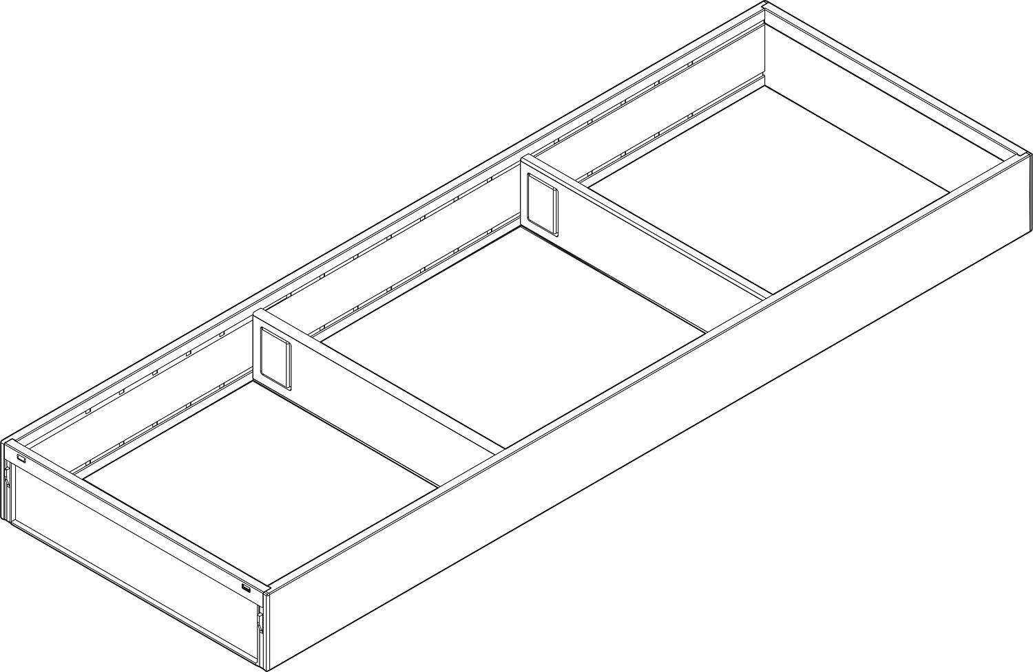 AMBIA-LINE Keret a LEGRABOX Fa Fiók, Acé l, NH=600 mm, Szélesség=200 mm