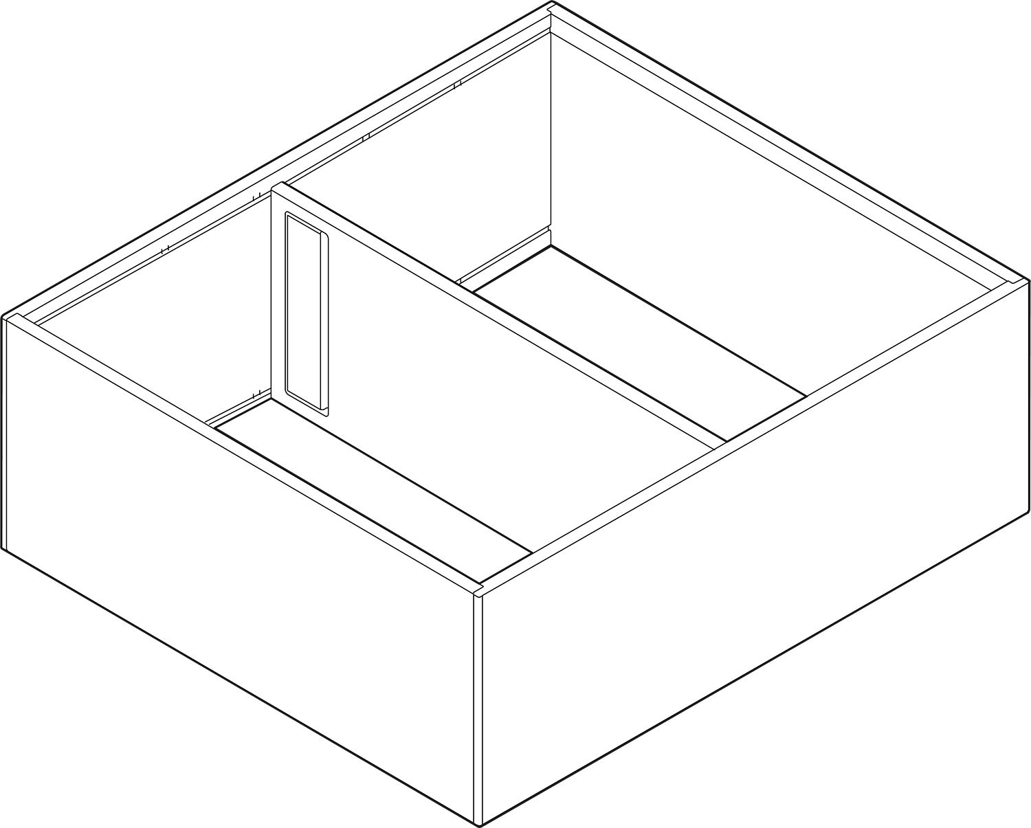 AMBIA-LINE Keret a LEGRABOX Frontkihúzás ú fiók, Acél, tól NH=270 mm, Szélesség=2