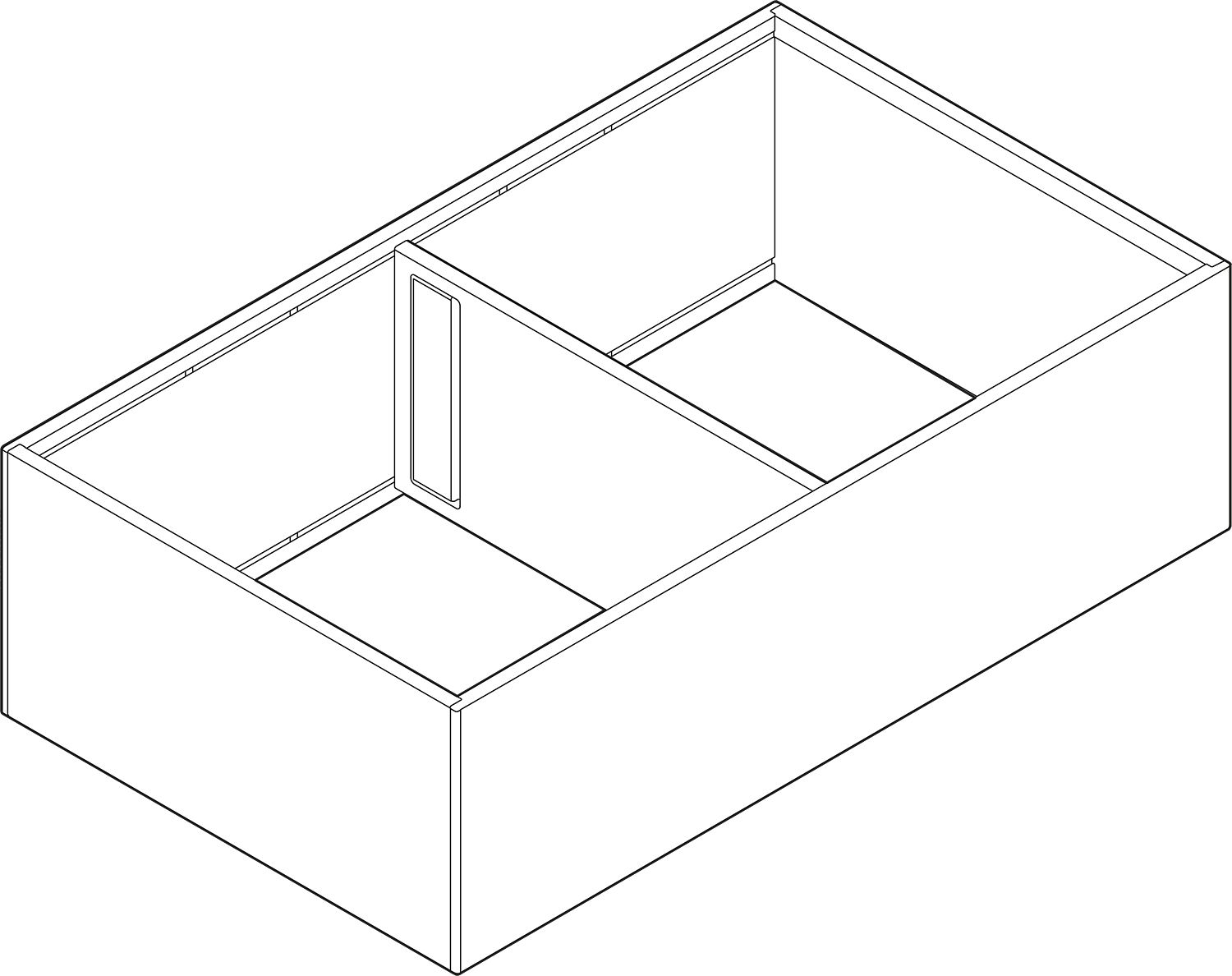 AMBIA-LINE Keret a LEGRABOX Frontkihúzás ú fiók, Acél, tól NH=400 mm, Szélesség=2