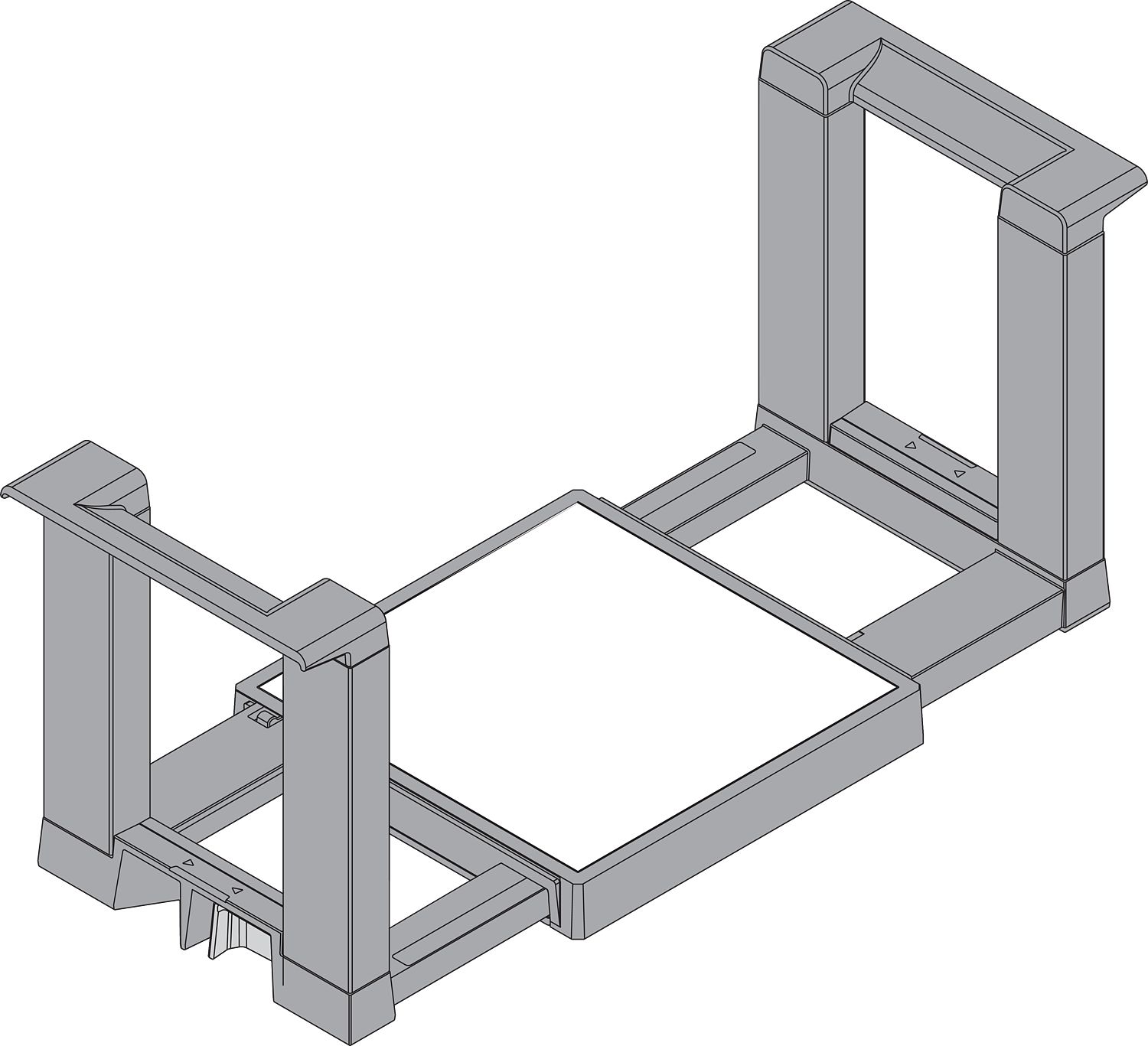 Blum tányértartó, magassága=170 mm, tány ér átmérők=186-322mm, 1 darab