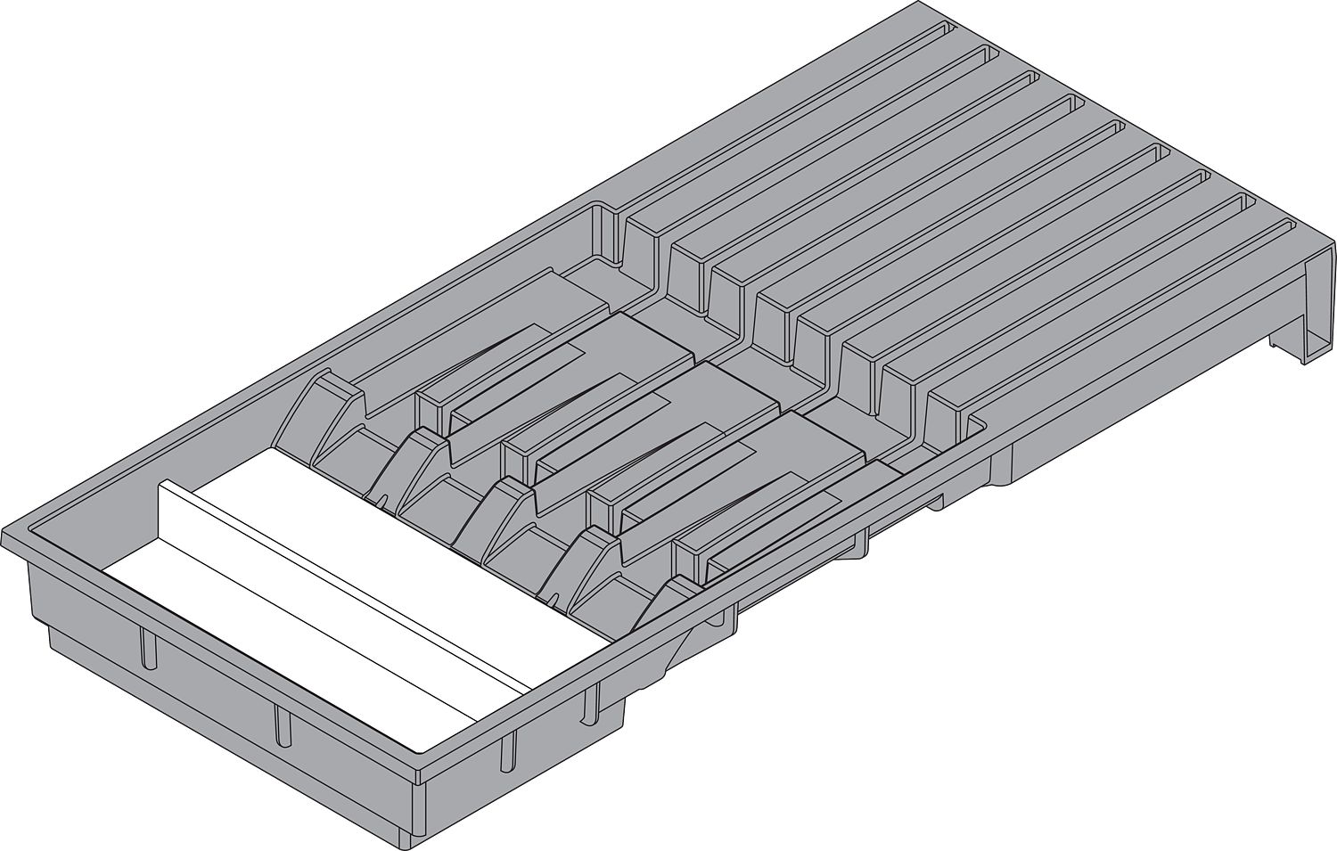 AMBIA-LINE késtartó, 4 nagy és 5 kissebb  késhez, szélesség=186 mm