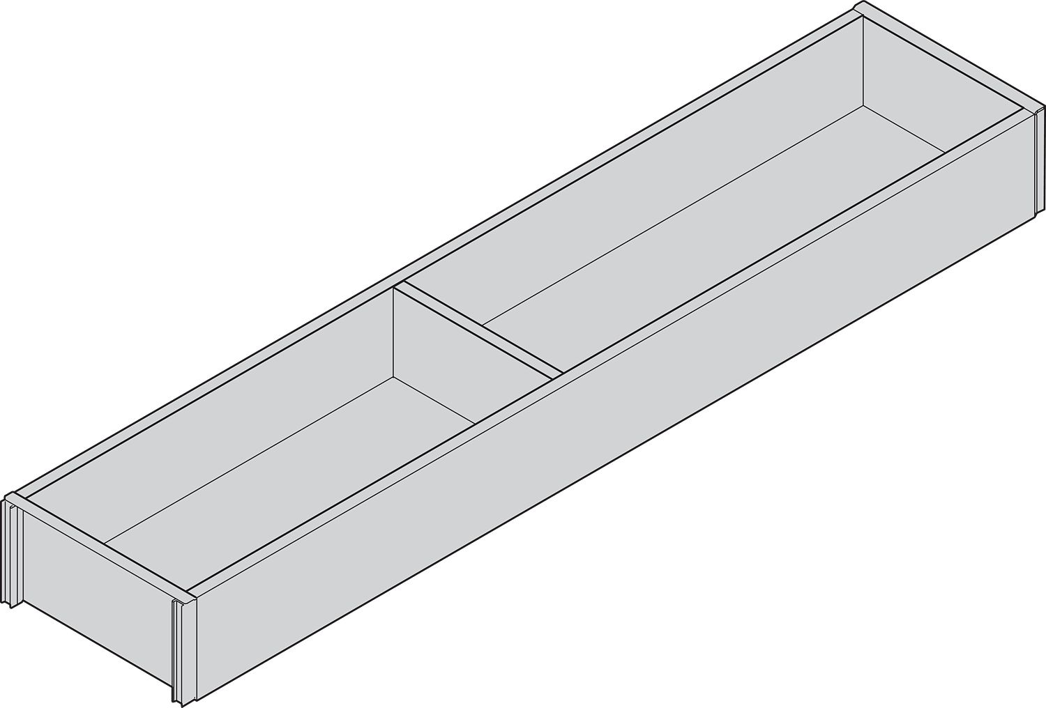 AMBIA-LINE Keret a LEGRABOX Fa Fiók, Fad esign, NH=450 mm, Szélesség=100 mm