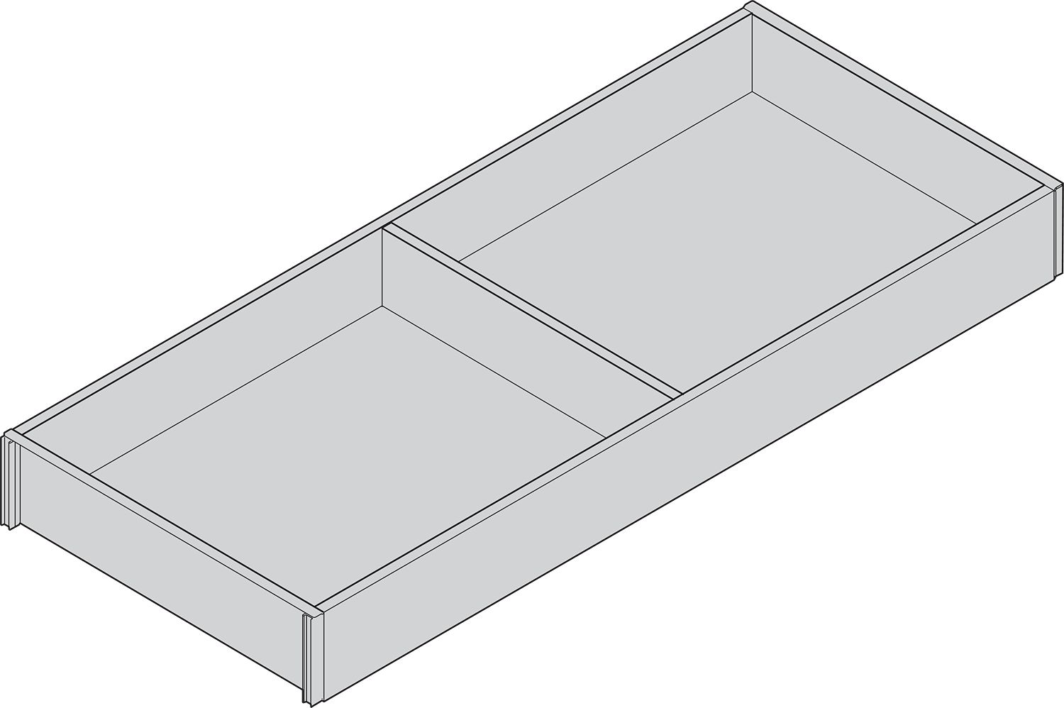 AMBIA-LINE Keret a LEGRABOX Fa Fiók, Fad esign, NH=450 mm, Szélesség=200 mm