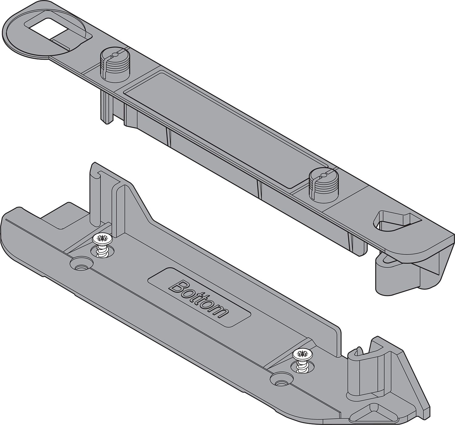 SERVO-DRIVE tartóprofil-rögzítő függőleg es, alul/felül