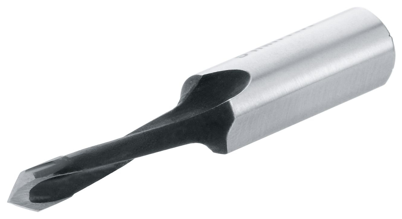Dübel fúró, O 5 mm, jobb, H=57 mm, ezzel  tetőformájú csúcs
