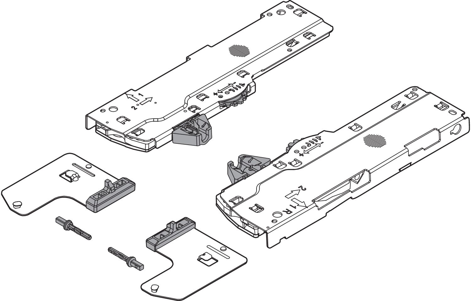 TIP-ON BLUMOTION készlet (Egység + Kapcs olóelem + Adapter) a LEGRABOX/MOVENTO, T