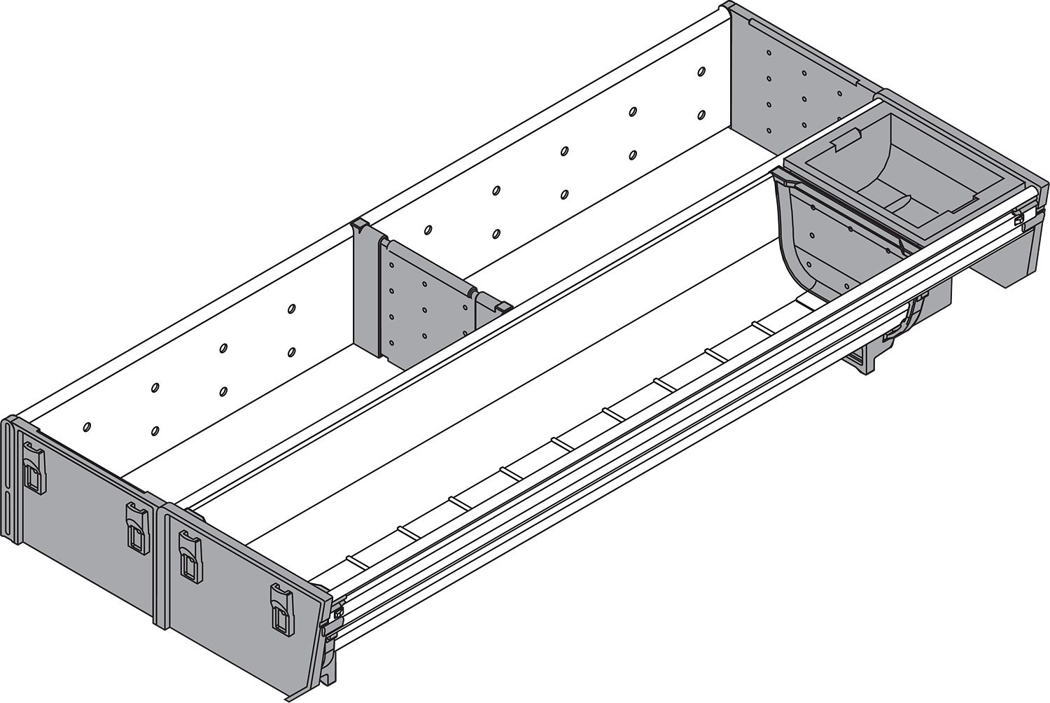 ORGA-LINE kombi-szet (részleges kitöltés ű), TANDEMBOX fiókhoz, NH=450 mm, széles