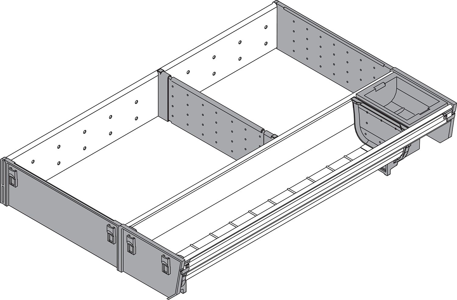ORGA-LINE kombi-szet (részleges kitöltés ű), TANDEMBOX fiókhoz, NH=450 mm, széles