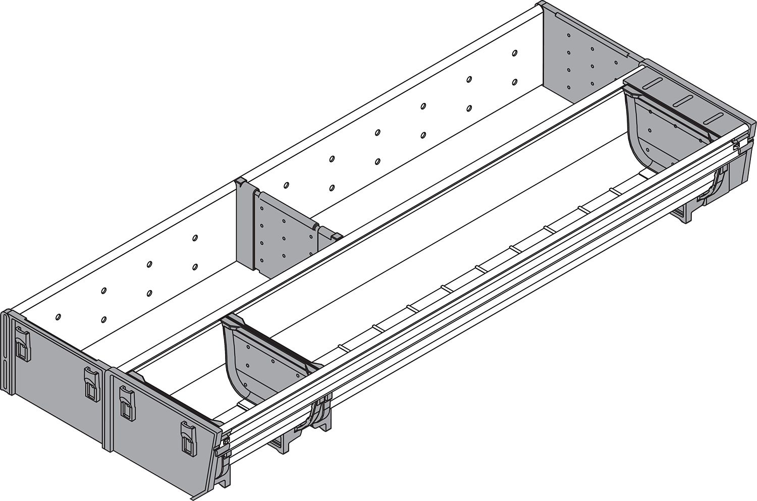 ORGA-LINE kombi-szet (részleges kitöltés ű), TANDEMBOX fiókhoz, NH=500 mm, széles