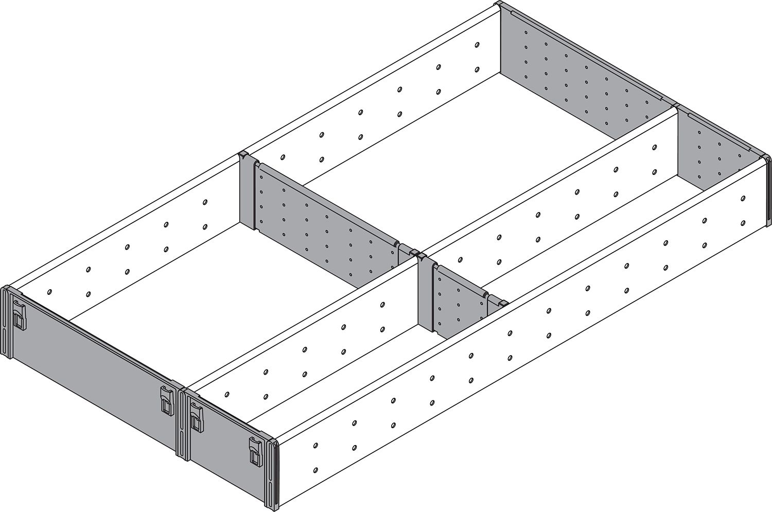 ORGA-LINE fiókosztó-szett (részleges kit öltésű), TANDEMBOX fiókhoz, NH=550 mm, s