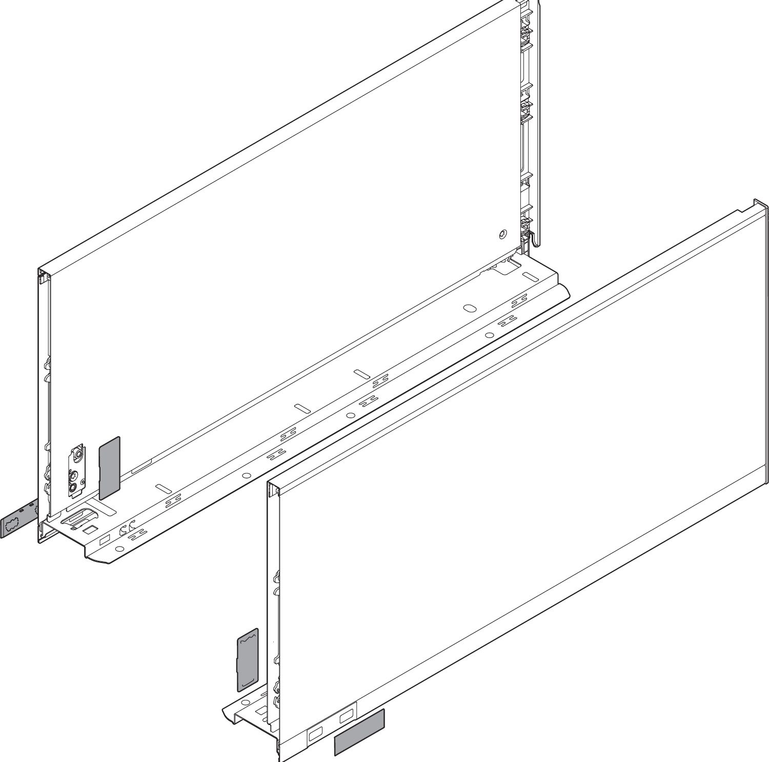 LEGRABOX káva F (241 mm), NH=450 mm LEGRABOX káva F (241 mm), NH=450 mm